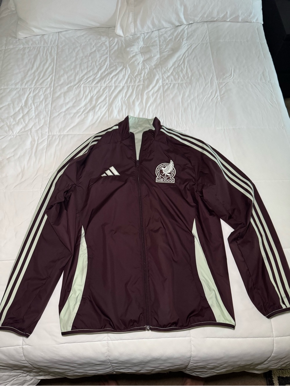 adidas Men’s 2023 Mexico Maroon Track Jacket reversible
